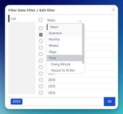 Dashboard Filters - Edit Date